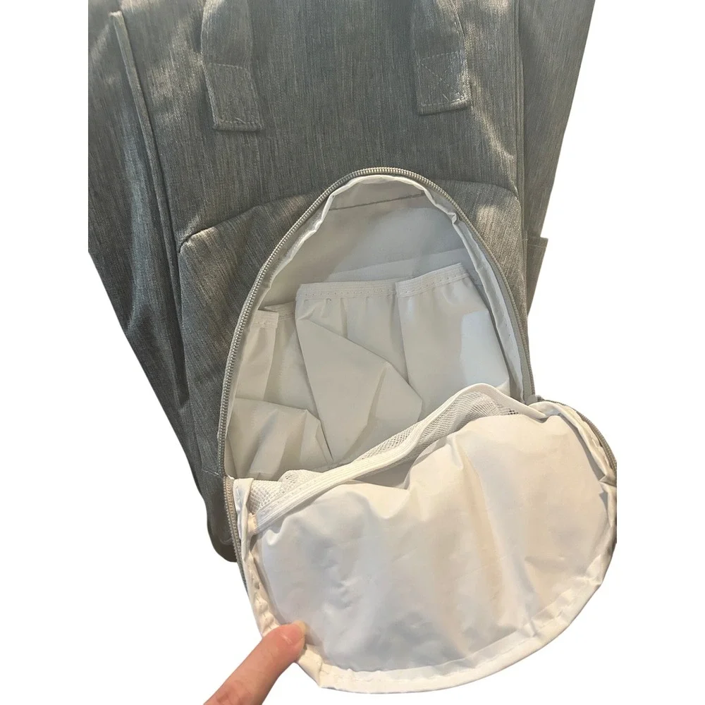 Convertible Diaper Bag Backpack Tote Shoulder Bag‎ Gray Baby Travel